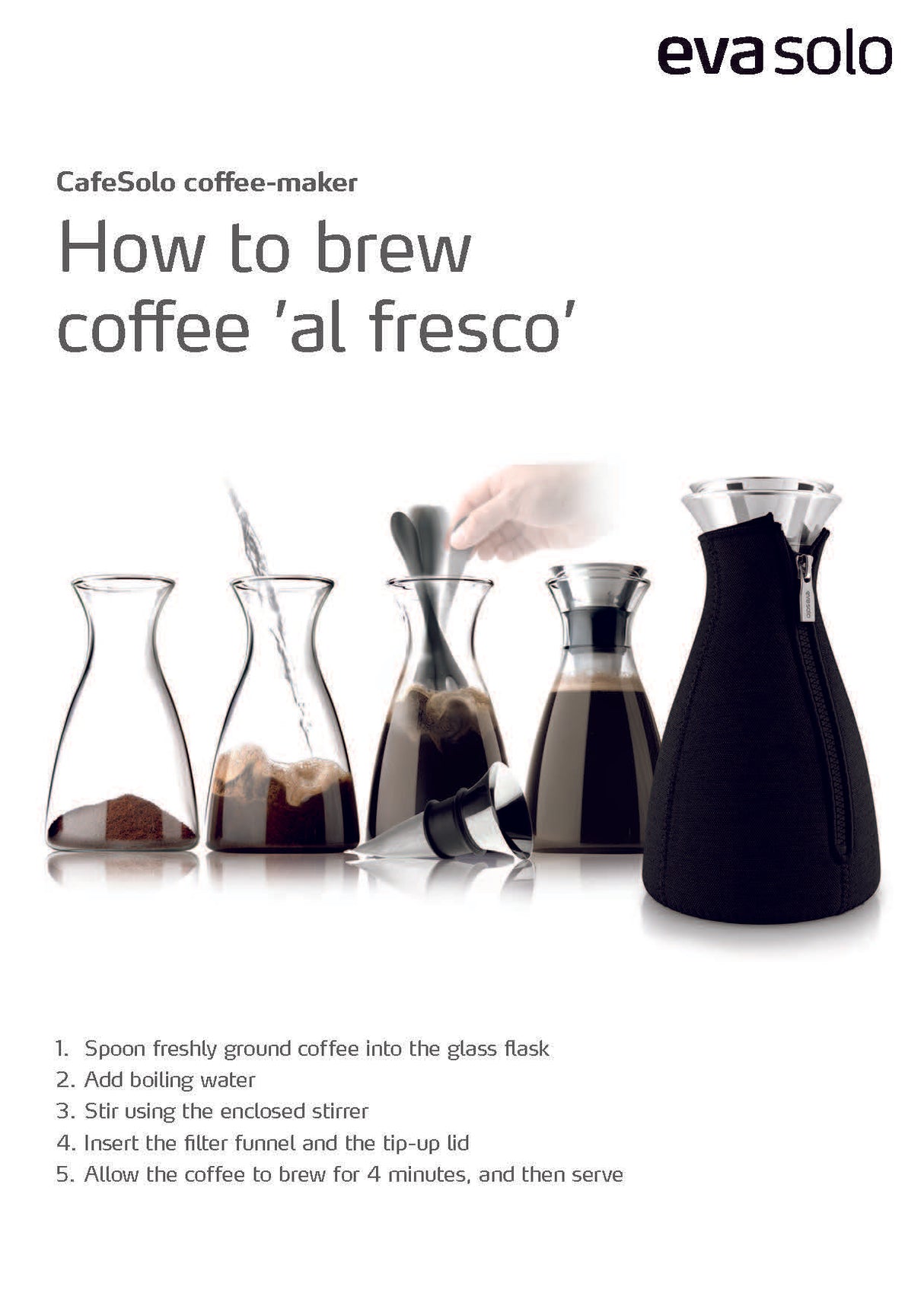 Eva Solo 'how to brew coffee' A4 sign