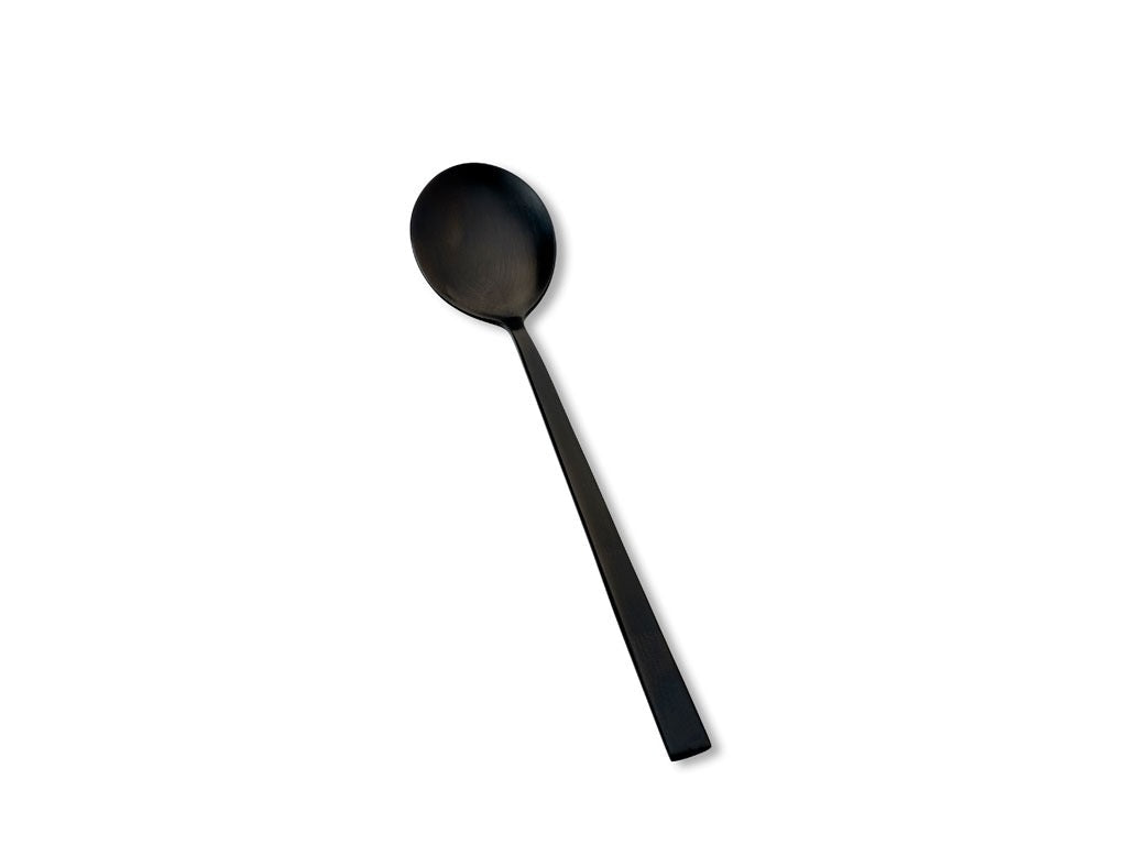 Serving spoon black matte fini