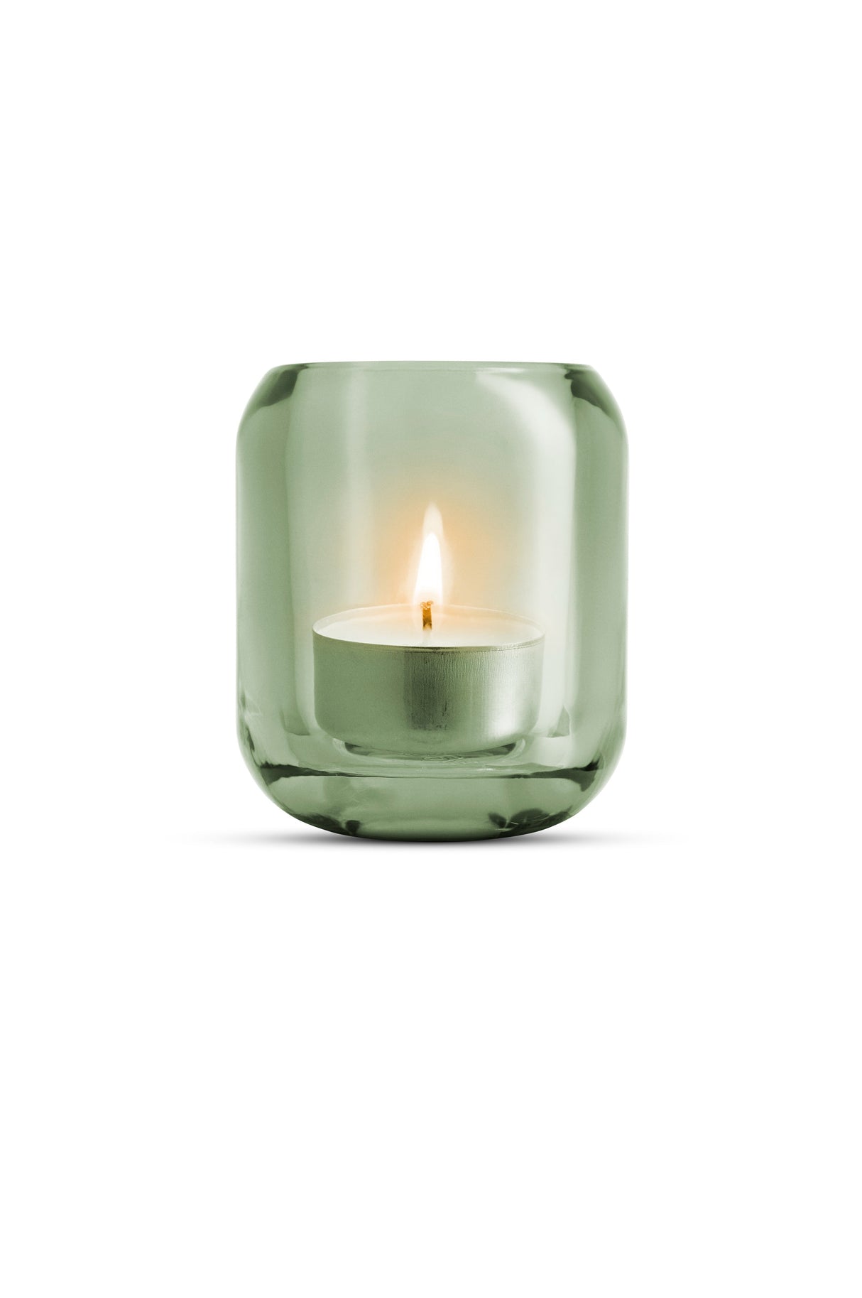 2 Acorn tealight holder Leaf green