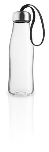 Glass drinking bottle 0.5l black