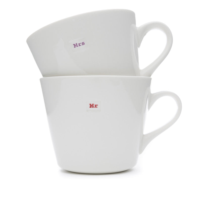 Keith Brymer Jones Bucket Mug Pair 350ml - Mr & Mrs