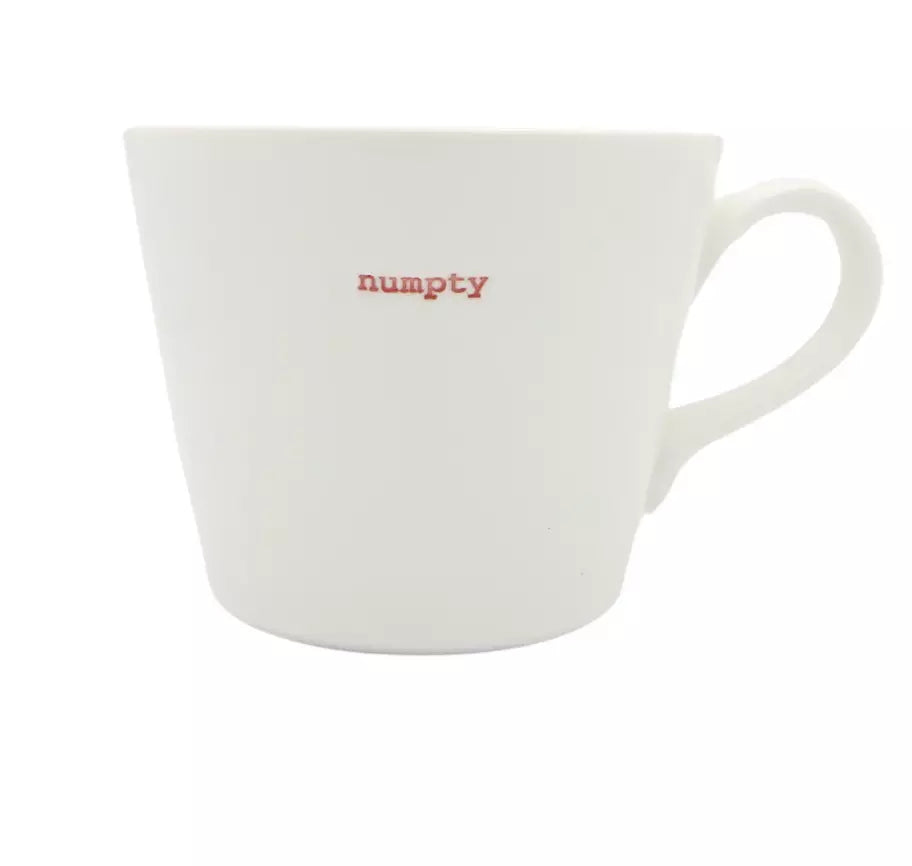 Keith Brymer Jones Bucket Mug 350ml - numpty (red)