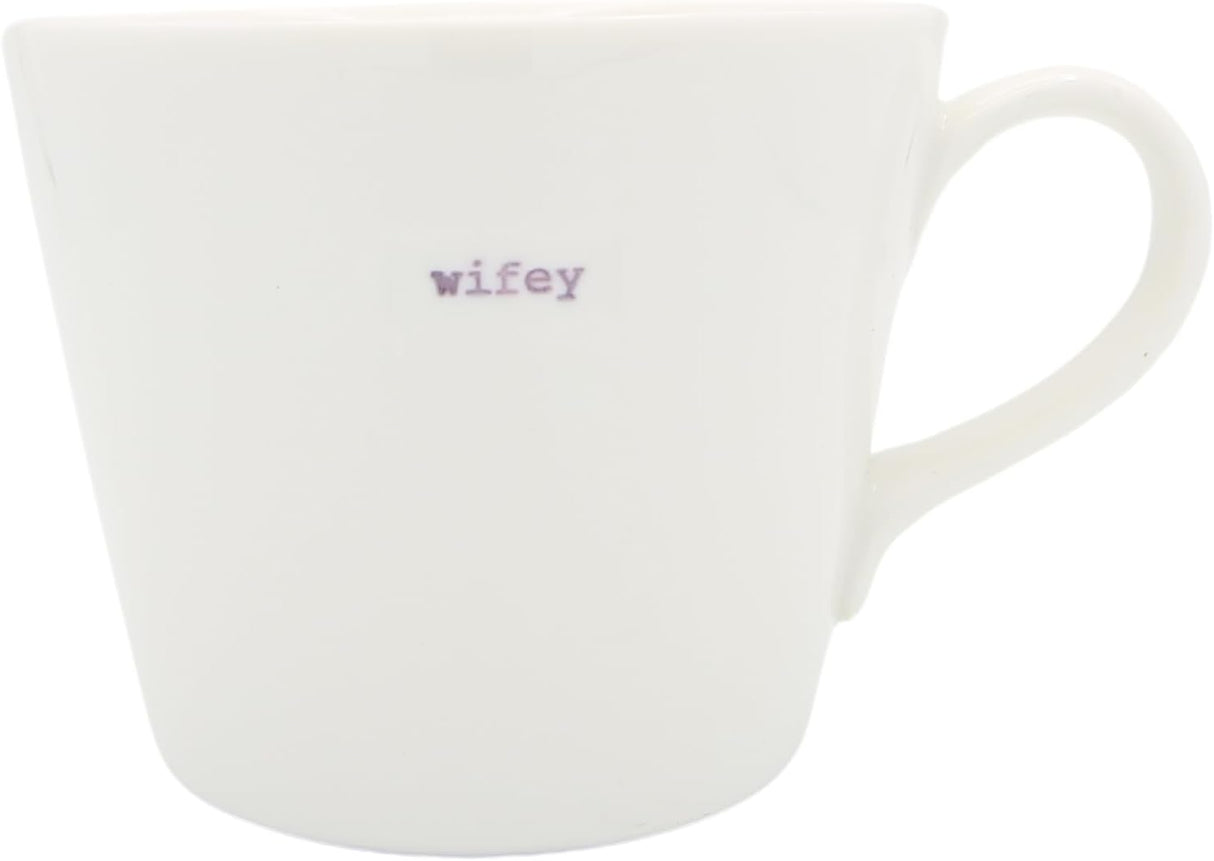 Keith Brymer Jones Bucket Mug 350ml - wifey (lilac)