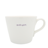 Keith Brymer Jones Bucket Mug 350ml - god's gift (lilac)