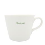 Keith Brymer Jones Bucket Mug 350ml - thank you (green)