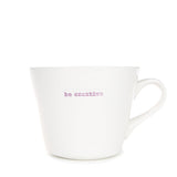 Keith Brymer Jones - Word Range - Standard Ceramic White Mug - be creative - 350ml - Gift Boxed