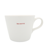 Keith Brymer Jones Bucket Mug 350ml - be merry (red)
