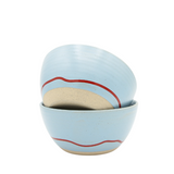 Bowl Medium - Studio Range - 600ml - (Clear Sky & Red)