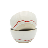 Bowl Medium - Studio Range - 600ml - (Pebble & Red)