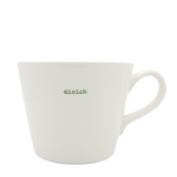 Keith Brymer Jones Bucket Mug 350ml - diolch (green) (Welsh Range)