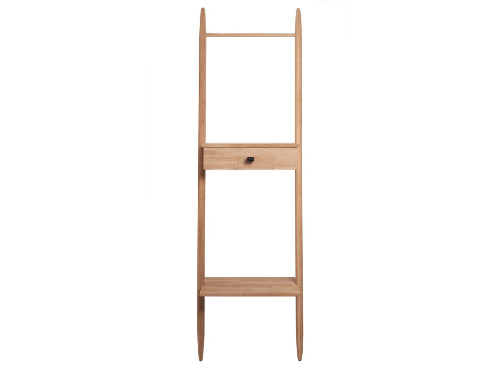 Wall shelf Ebern 47x170 cm White washed Solid oak