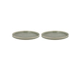 Lunch plate Fjord 20.5 cm 2 pcs Green Porcelain