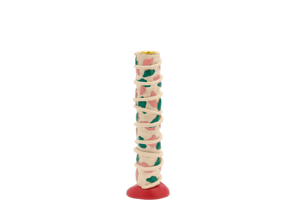 Candlestick Styles 6x5x21cm Rose/Green