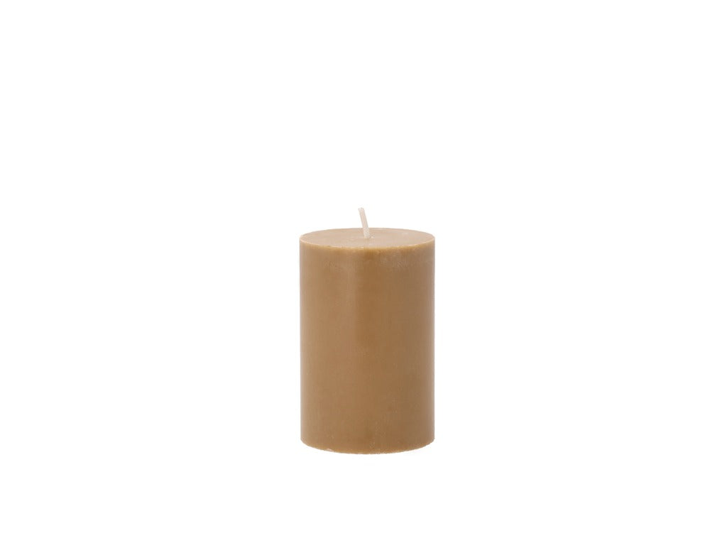 Pillar candle Trae D6 x 9 cm Amber 100% Stearin
