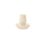 Candlestick Elv 8.5 x 8 cm Offwhite Stoneware