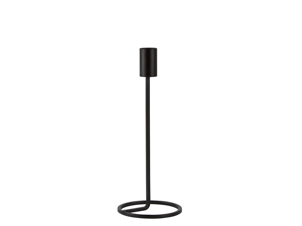 Candlestick Amat D9.5x23.5cm Black Iron