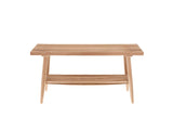 Bench Ebern 90x30x45 cm White washed Oak