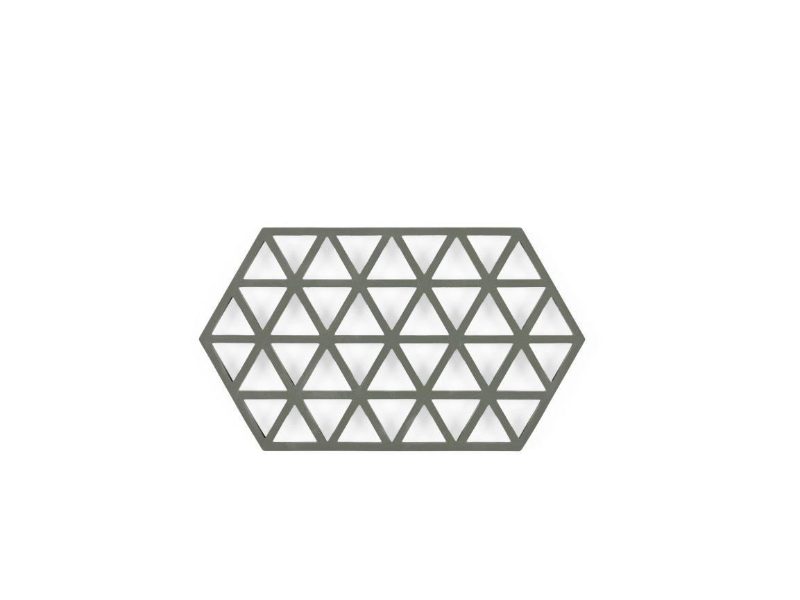 Trivet Triangles Olive green L24