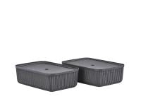 Storage box Pulp 48 x 32 cm 2 pcs Black