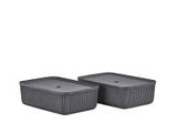 Storage box Pulp 48 x 32 cm 2 pcs Black