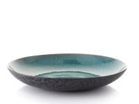 Serving Dish 40cm Black/Green BITZ