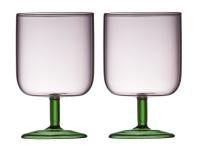 Wine glass Torino 30 cl 2 pcs Pink/Green