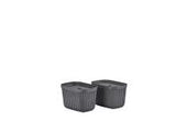 Storage box Pulp 23 x 15 cm 2 pcs Black