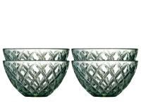 Bowl Sorrento 12 cm 4 pcs Green Glass