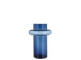 Vase Tube 25 cm Dark Blue Glass