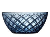 Salad bowl Sorrento 24 cm Blue Glass