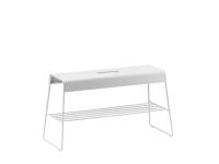 Bench with shelf A-Bench Outdoor Soft Grey