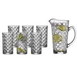 Jug set Diamond 7 parts Clear