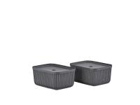 Storage box Pulp 32 x 23 cm 2 pcs Black