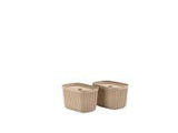 Storage box Pulp 23 x 15 cm 2 pcs Natural Brown