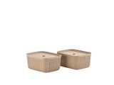 Storage box Pulp 32 x 23 cm 2 pcs Natural Brown