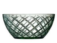 Salad bowl Sorrento 24 cm Green Glass