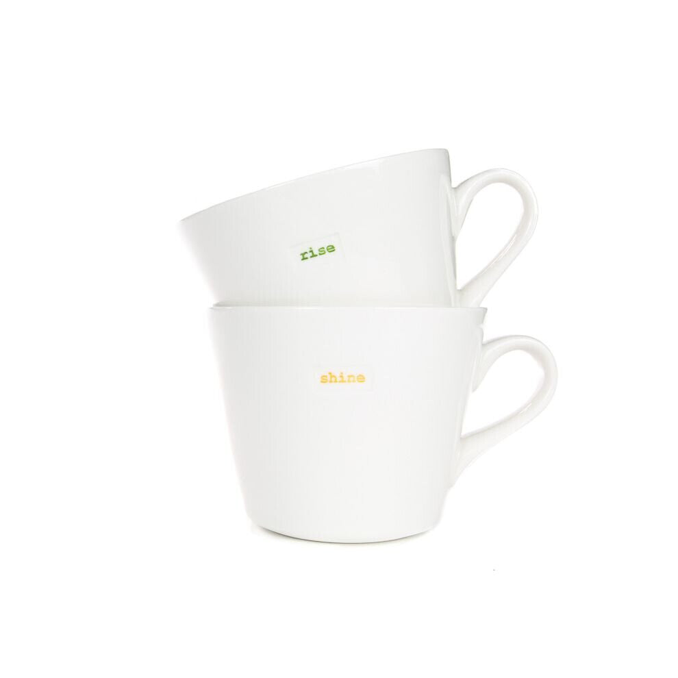 Keith Brymer Jones Bucket Mug 350ml Pair - rise & shine