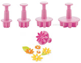 Cookie Cutters With Piston  Daisies 4 Pcs ?Delicia Deco?
