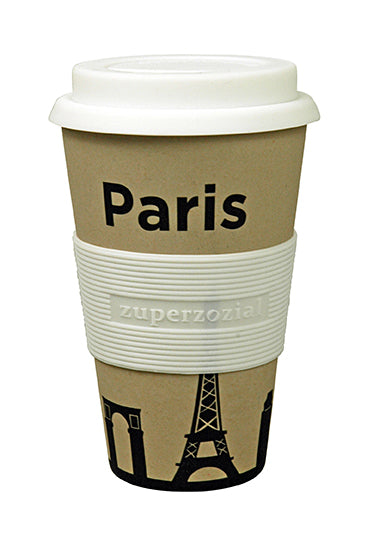 CRUISING TRAVEL MUG  PARIS Warm Grey - Zuperzozial UK