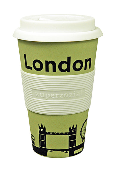 CRUISING TRAVEL MUG LONDON Willow green - Zuperzozial UK